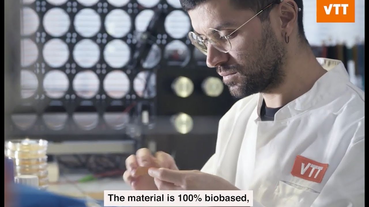 Scalable and continuous production of mycelium leather (4 min video)