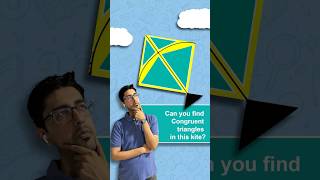 Geometry in the Sky! 🎈 Can you spot the congruent triangles in this colorful kite? 🪁✨ Let’s solve!