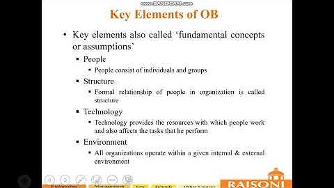OB- Organizational Behavior- SE CSE-IT_ Key Elements of OB