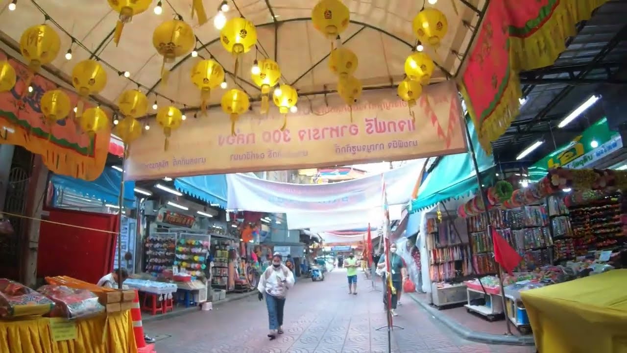 Walking the streets of BANGKOK, Thailand 4K - walking virtual tour video
