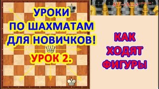 Обучение шахматам начинающих. Урок 2 - Как ходят фигуры.(В уроке показано, как ходят и бьют фигуры: шахматный король, ферзь, ладья и слон. Обучение шахматам начинающи..., 2016-11-17T15:58:08.000Z)