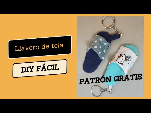 🗝 Tutorial LLAVERO personalizado de TELA DIY. (COSTURA FÁCIL) 