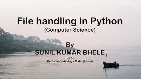File Handling in Python