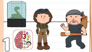 Brain Test 3 : Tricky Quests & Adventures - Gameplay Walkthrough Part 1 Levels 1-15 (Android & iOS)