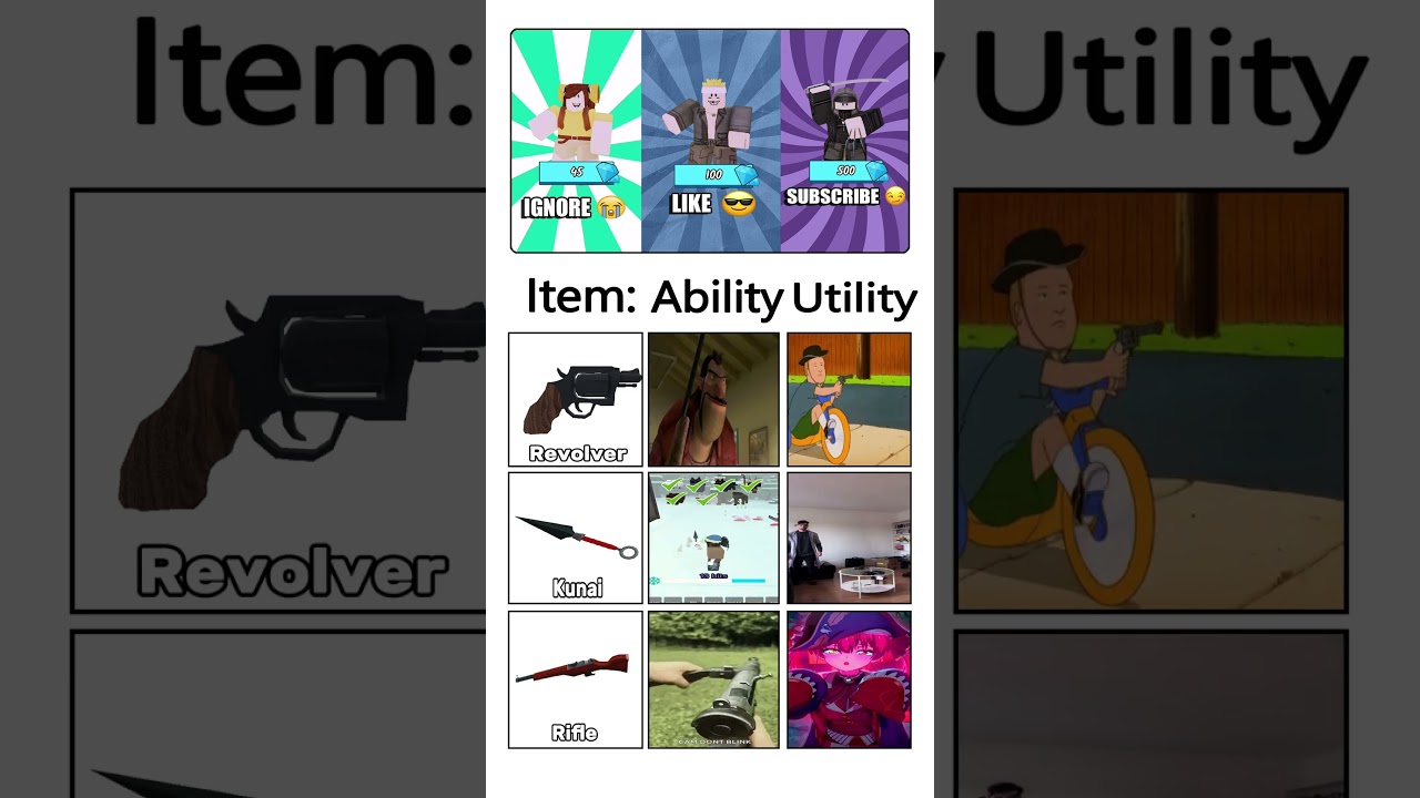 KUNAI vs REVOLVER vs RIFLE 99 Nights in the Forest Weapons be like 