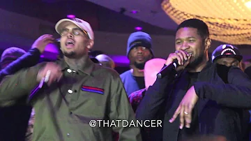 Chris Brown & Usher Perform "New Flame" in Miami