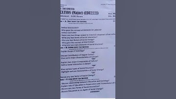 Paper of Education (Major)2nd semester Kashmir university nep batch 2022