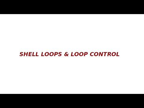 Loops & Control Statements in Unix Shell Programming!! - YouTube