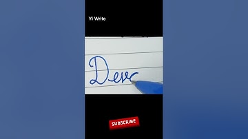 Devden - Beautiful name in  in Cursive writing| Cursive Writing for beginners|#shorts
