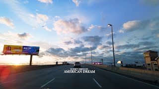 Sunset Drive to American Dream Mall NJ 4K