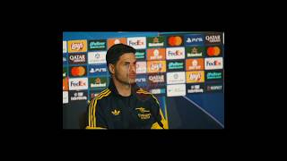 MIKEL ARTETA ON A BIG CHAMPIONS LEAGUE GAME#arsenal#viral#foryou