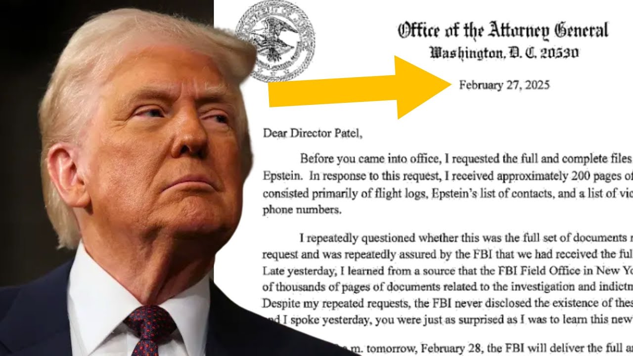 OH NO: Smoking gun letter PROVES Trump admin had Epstein list