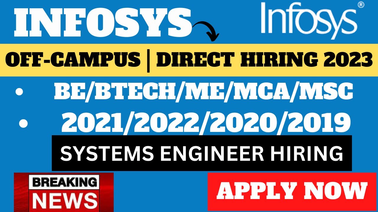 INFOSYS OFF CAMPUS HIRING 2023 | 2019-2022 ELIGIBLE | ANY GRADUATE CAN ...