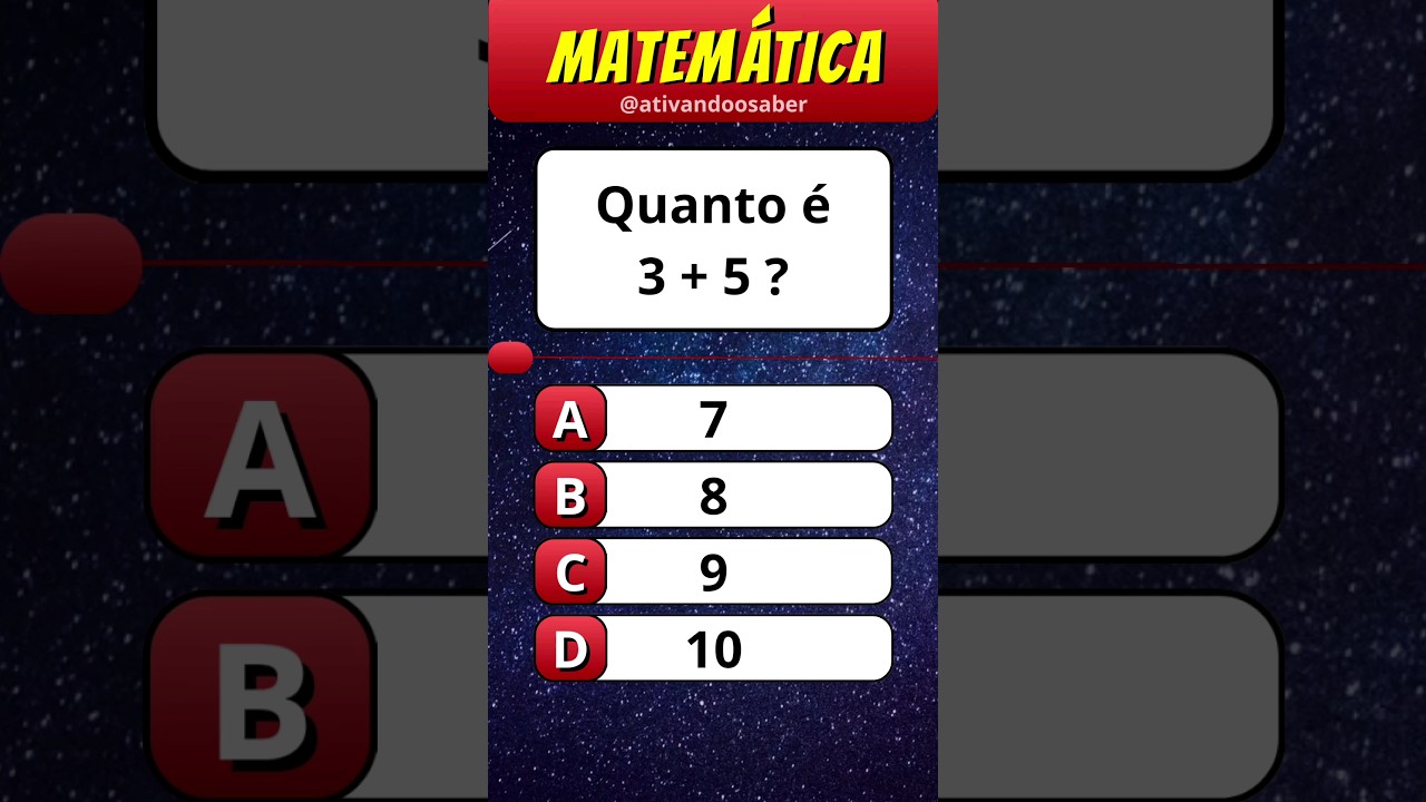 Quiz de Matemática Super Difícil, quero ver você acertar #quiz #matema