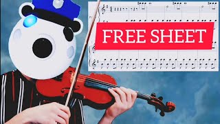 Piggy Roblox Chapter 11 Soldier Theme Soundtrack Music Song On Violin Piano Free Sheet Music - piano sheet music for roblox violin