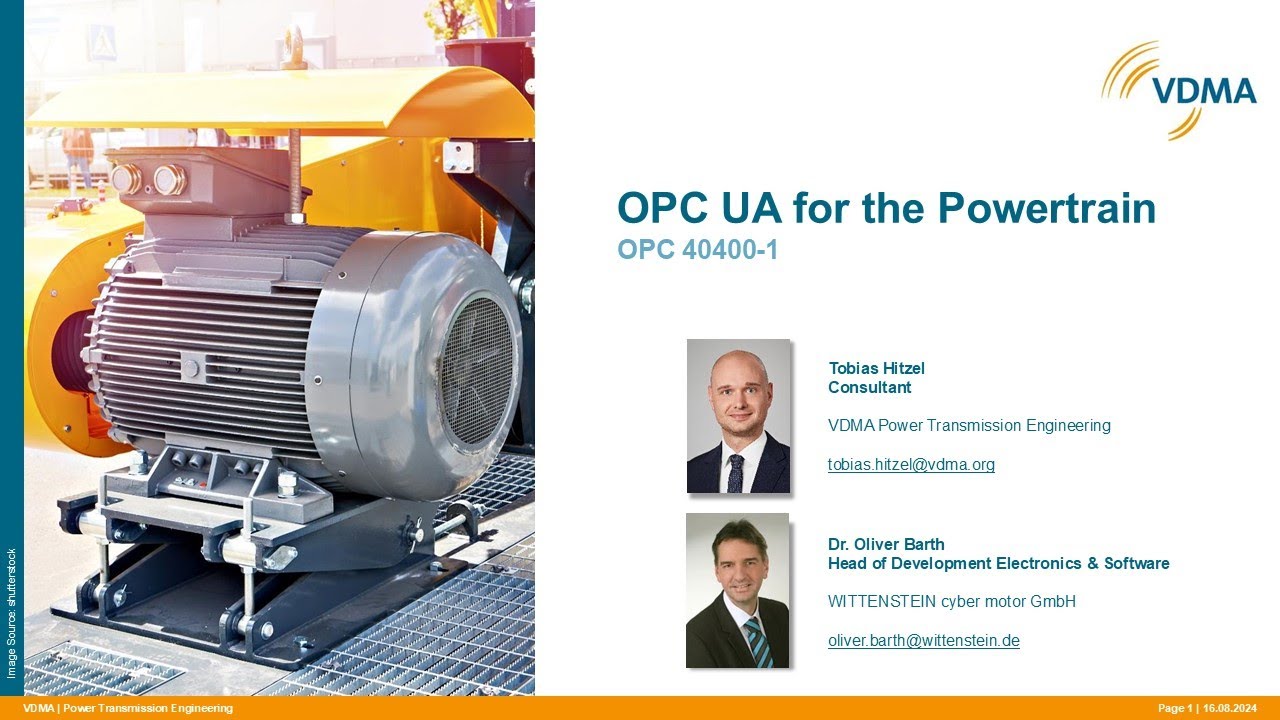 OPC UA for the Powertrain │ VDMA Shopfloor Data Sessions │ Session 14 ...