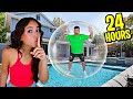 MY GIRLFRIEND TRAPPED ME IN A GIANT BUBBLE FOR 24 HOURS!