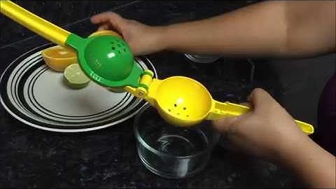 Bru Joy Double Bowl Citrus Press Video Review Part 2 - How To Squeeze an Orange