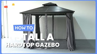 How to Install the 10 x 10 Feet Double-Top Hardtop Gazebo NP10590