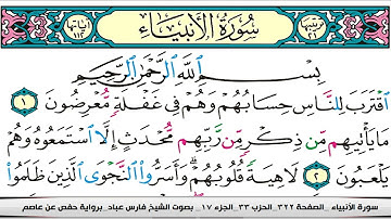 فارس عباد سورة الأنبياء مكتوبة