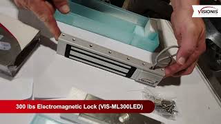 Indoor Magnetic Door Lock. Up To 300 Lbs 136 Kg Of Holding Force Vis-Ml300Led Visionis Unboxing