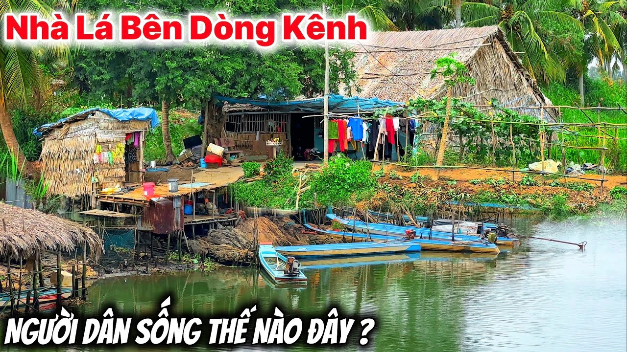 Nhà Lá Ở Cạnh Bờ Kênh, Cảnh Quê Buồn Thúi Ruột, Người Trẻ Đã Lên Thành Phố Hết Rồi, THỔ SƠN, HÒN ĐẤT