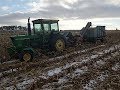 Picking ear corn with a New Idea 324 and John Deere 4320