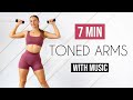 7 min toned arms workout  with music  beeps dancer arms