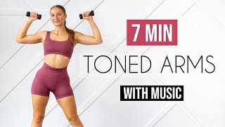 7 MIN TONED ARMS WORKOUT  with Music & Beeps (Dancer Arms)