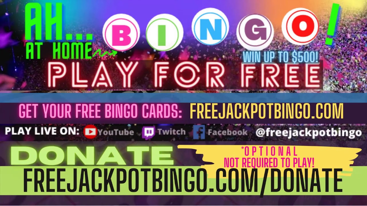 FREE TO PLAY LIVE STREAMING BINGO GAME August 6th, 2021 at 7PM CDT