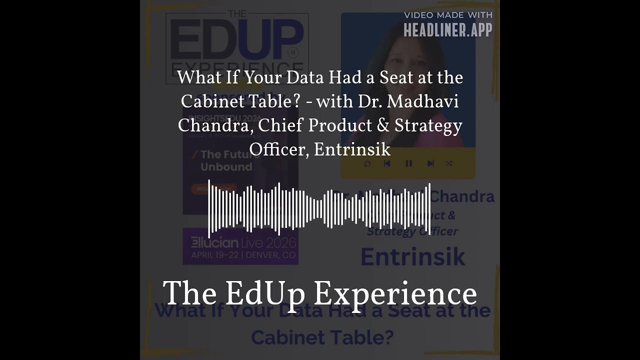 What If Your Data Had a Seat at the Cabinet Table? - with Dr. Madhavi Chandra, Chief Product &...