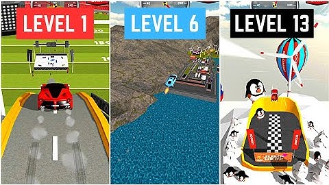 Ramp Car Jumping - Gameplay Walkthrough, All Levels 1-13 ( iOS, Android ) | All Cars | Level 16