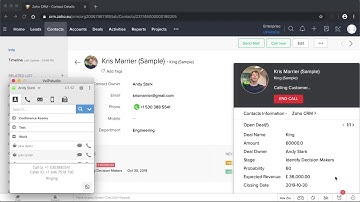 VoIPstudio for ZohoCRM making and receiving calls