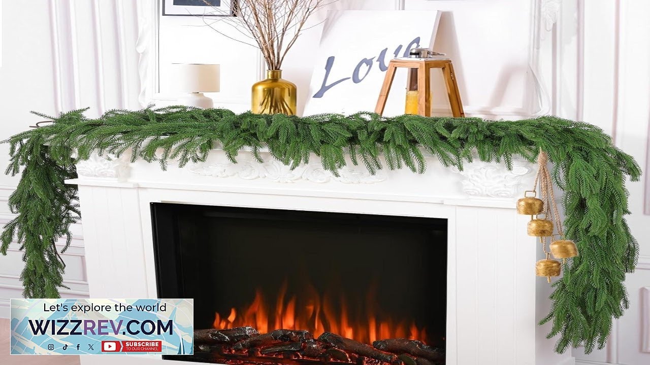 Hananona 2 Pcs 6 Ft Artificial Norfolk Pine Garlands Real Touch Winter