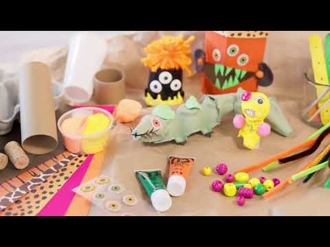 Make funny DIY monsters of recycled materials