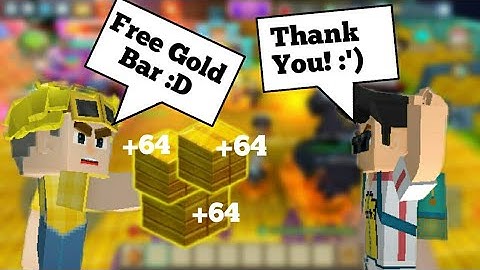 Giving Away Gold Bar to Random Stranger in Skyblock (Blockman Go)
