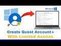 How to Create Guest Account in Windows 10 | Limited Access User Account Kaise Banaye