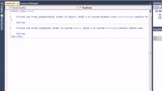 Visual Basic .Net - Events and creating Keyboard shortcuts Visual Basic .Net - Events and creating Keyboard shortcuts