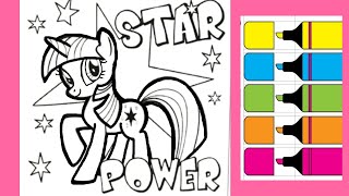 How To Color Twilight Sparkle,My Little Pony,Coloring video