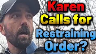 Karen Thought This First Amendment Auditor was On a Restraining Order!
