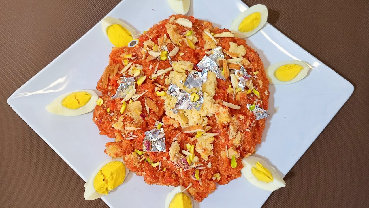 Gur ka Gajar ka Halwa / Carrot Halwa with jaggery 💯 recipe by Kitchen