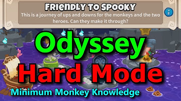 BTD6 Odyssey Hard Mode  + Minimum Monkey Knowledge (Friendly to Spooky)