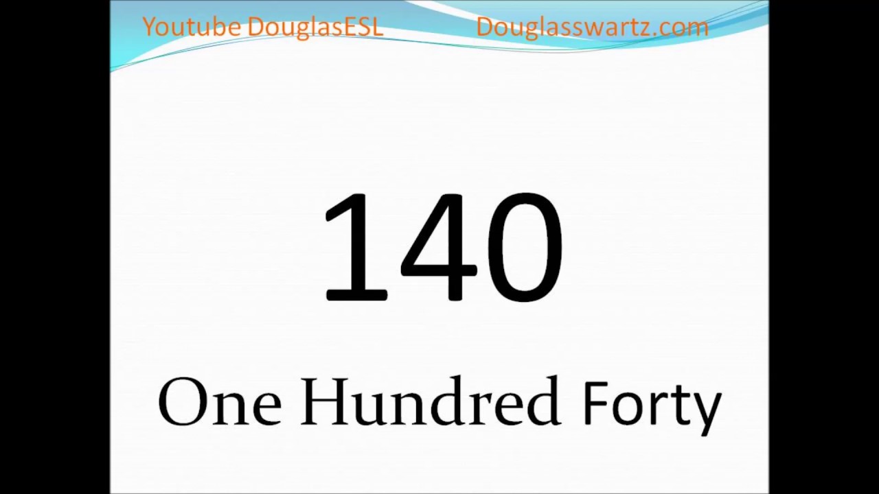 Learn How To Pronounce English Numbers 100 To 0 With Douglasesl Youtube