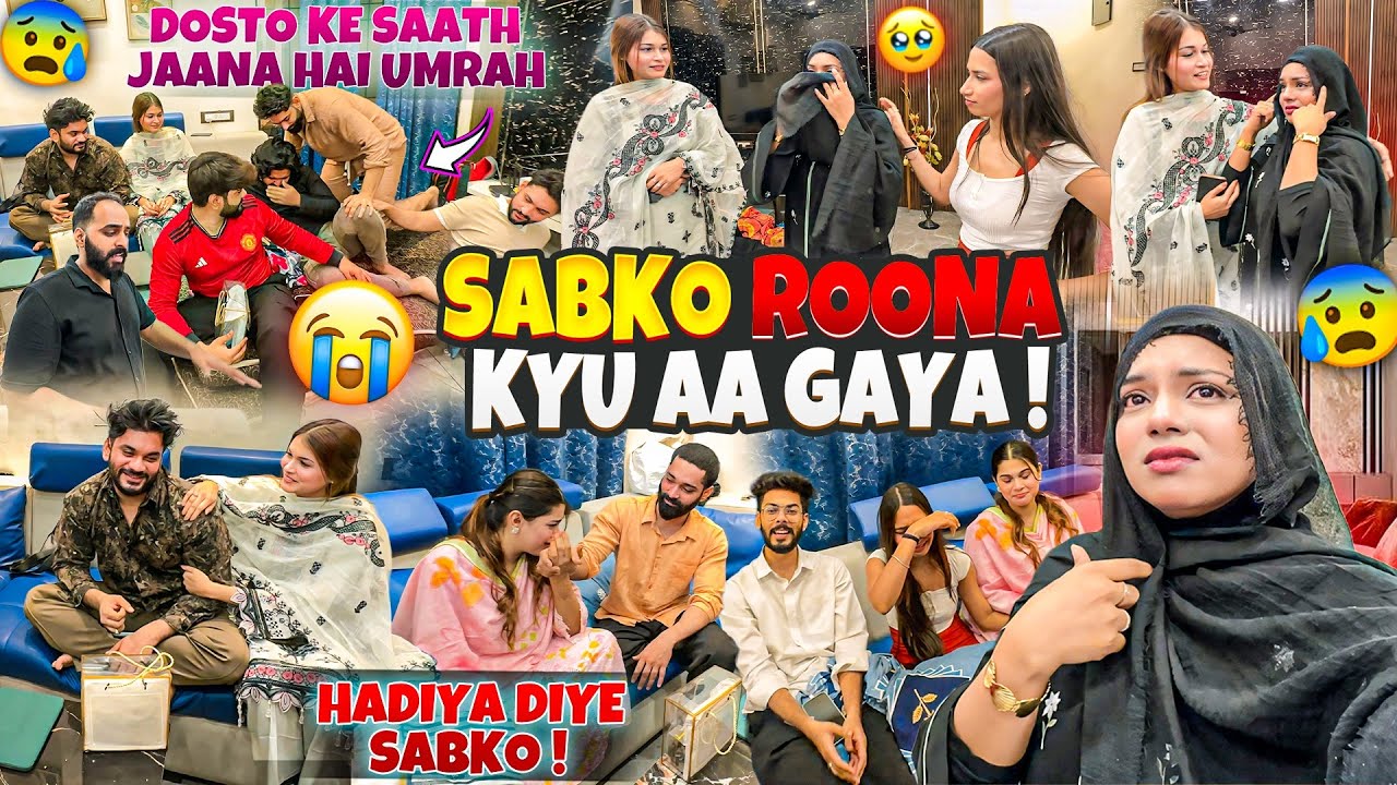 Sab Ko Rona Kyu Aa Gaya🥺| Dosto Ke Saath Jaana Hai Umrah😇| Hadiya Diye Sabko😍| Nida Khan ✨