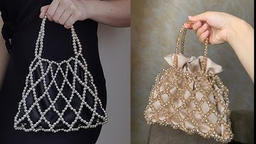 DIY Trendy Net Beaded Bag | How to Make a Pearl Beaded Bag | Step by Step Tutorial for Beginners