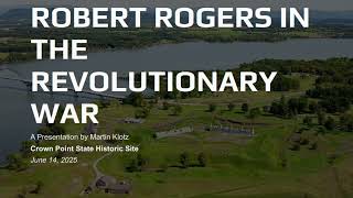 Robert Rogers in the Revolutionary War