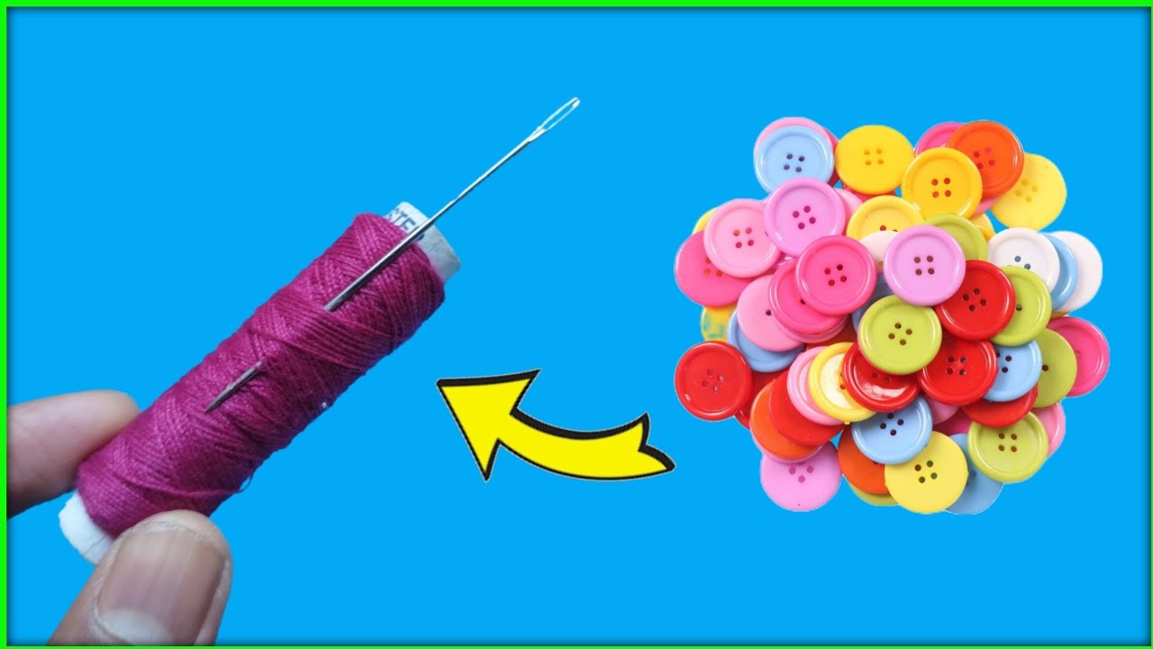 Many Don't Know, Easy Way to Thread a Needle Using a Shirt button | life hacks | New ideas project