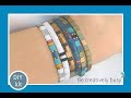 DIY kit for 6 strand handmade bracelet on stretchy cord made with Tila beads  (BR21-6-6)