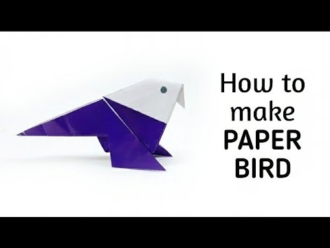 How To Make An Origami Paper Bird - 1 | Origami / Paper Folding Craft, Videos And Tutorials.