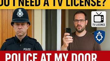 TV License Man and the Police A Tense Confrontation at the Door